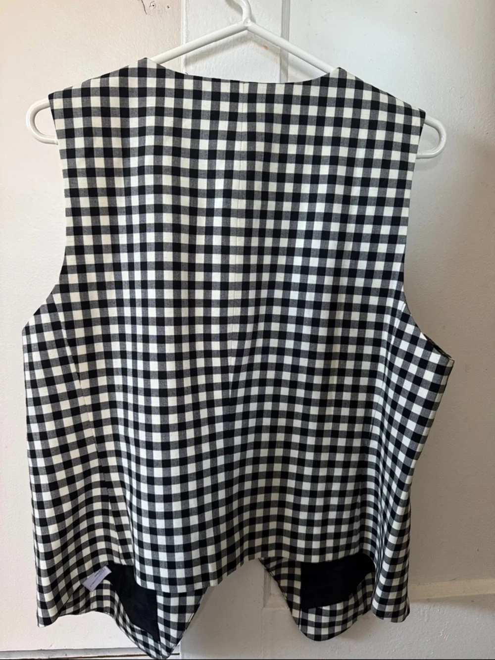 Madewell Black and White Gingham Button Front Sleeveless Top - Picture 4 of 4